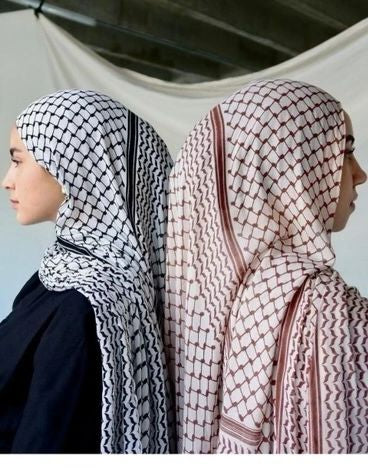 New Print Keffiyeh Scarf Hijab long Cotton Headwrap