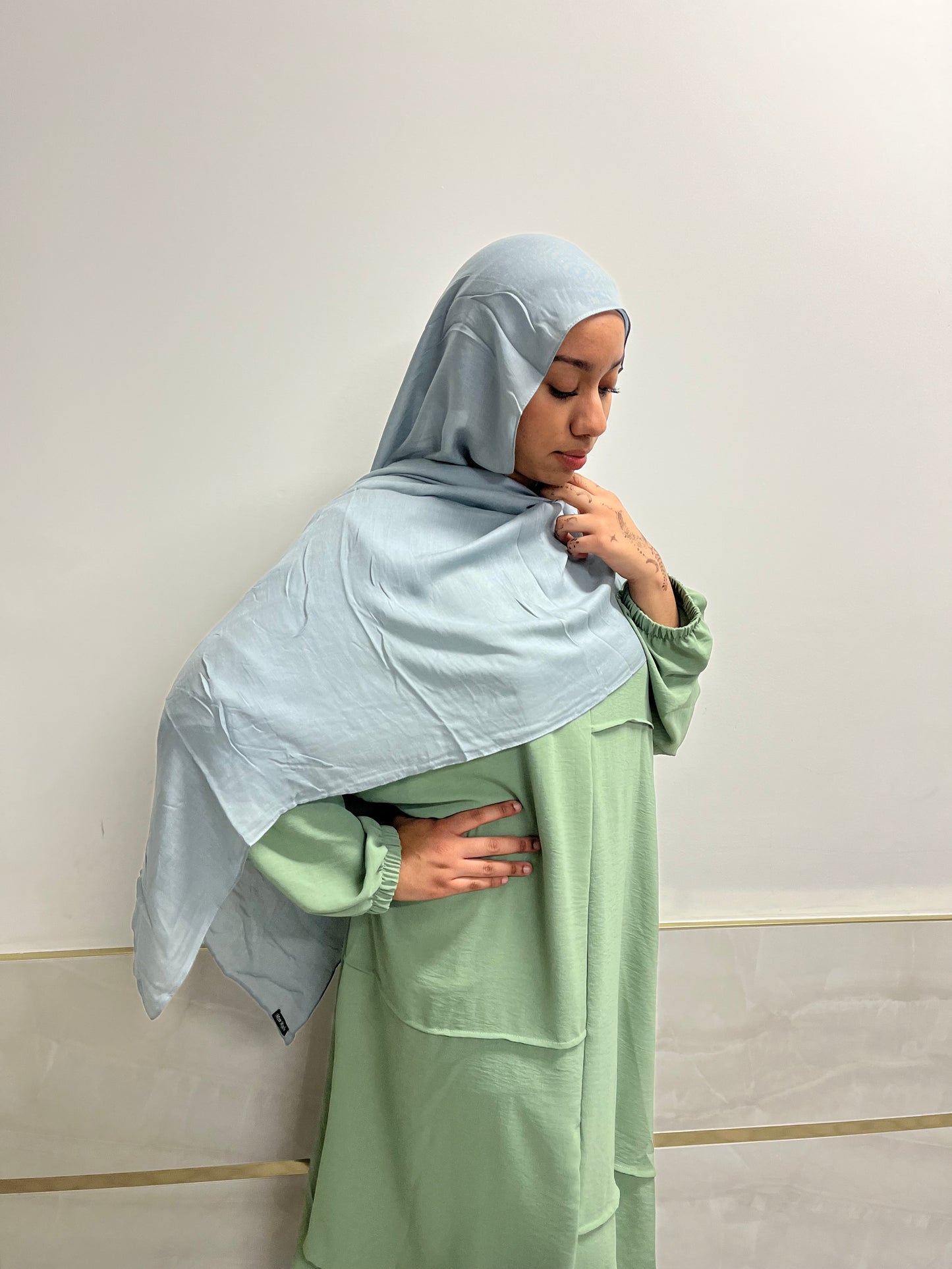 Neutral 2-Piece Dress with Pockets