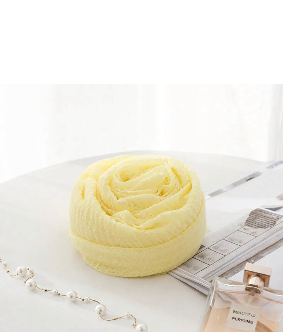 Crinkle Cotton Voile Plain Hijab