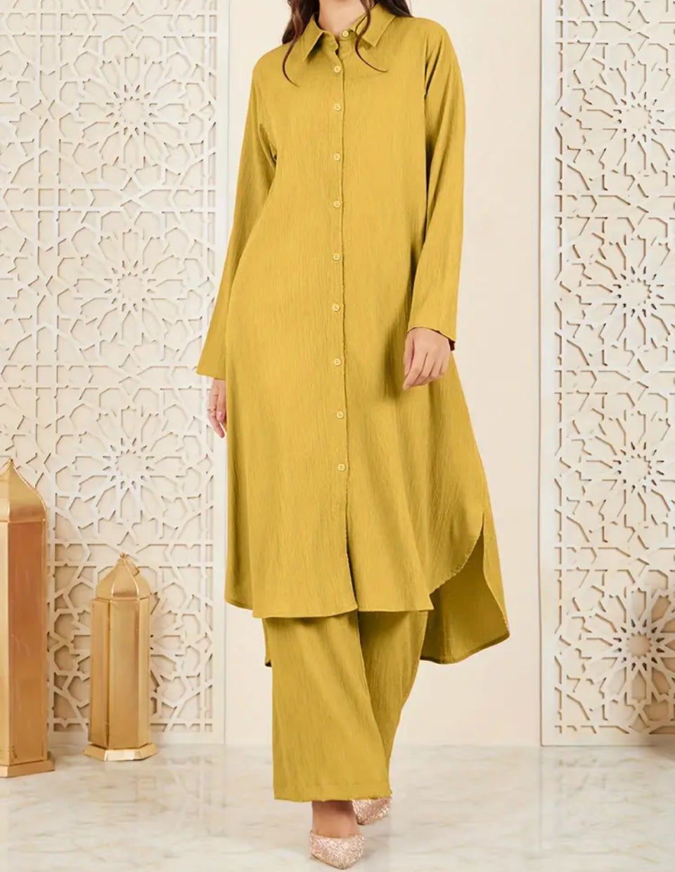 2-Piece Button-Down Dress