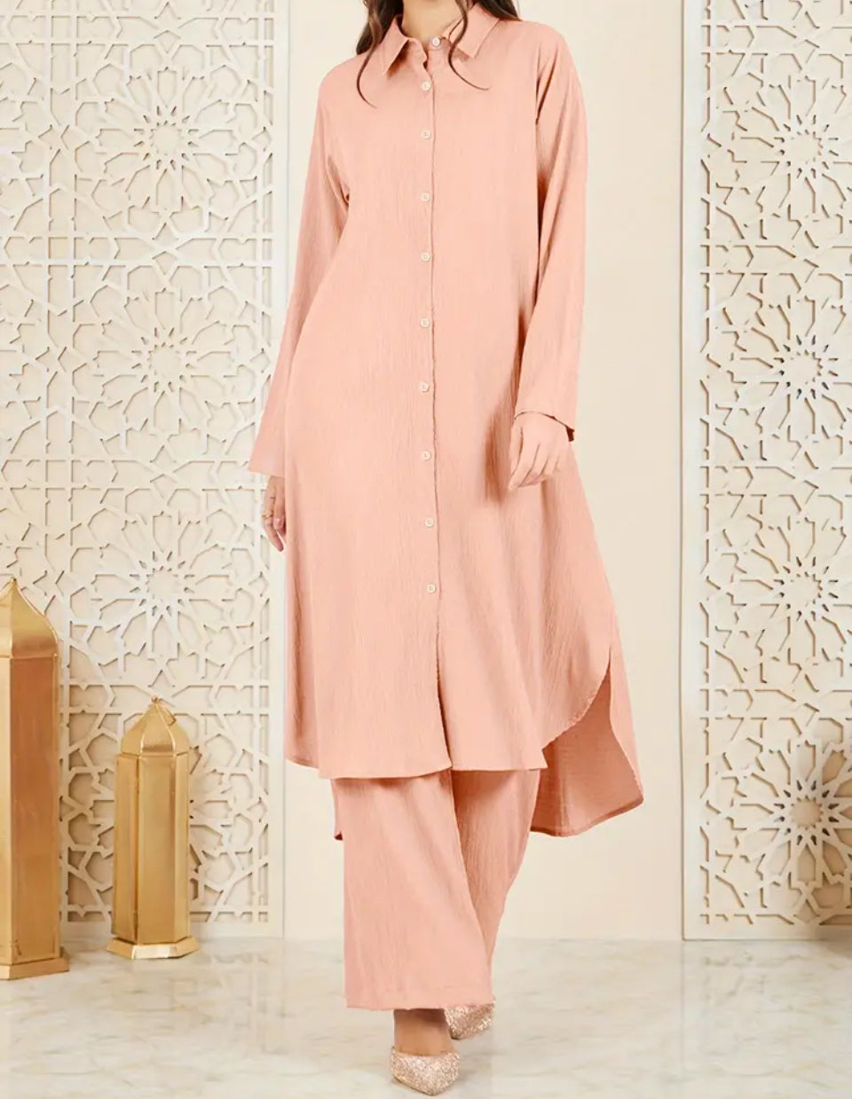 2-Piece Button-Down Dress
