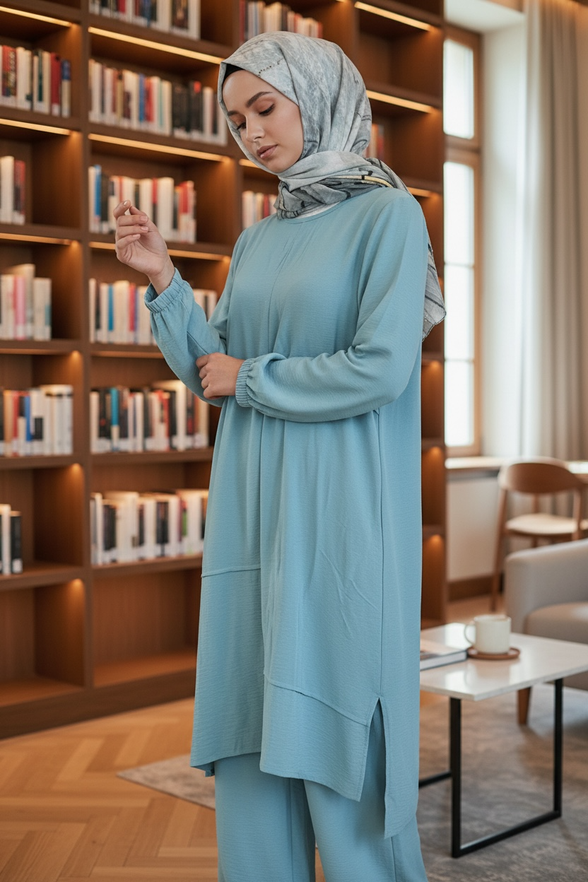 Longline Two-Piece Suit with Pockets