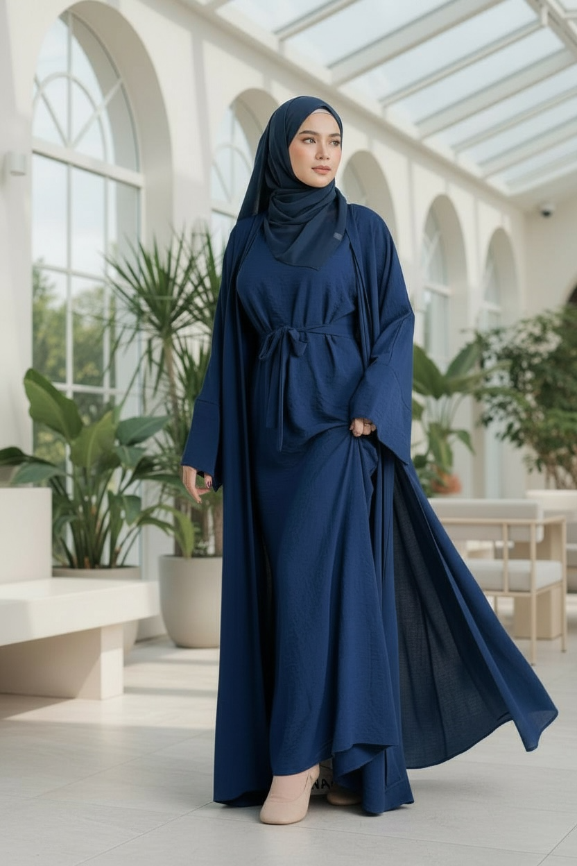 2-Piece Abaya with Pockets
