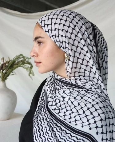 New Print Keffiyeh Scarf Hijab long Cotton Headwrap