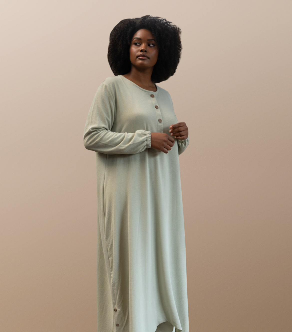 Plus size 2-Piece Button Up Dress with Pockets (Style 2)