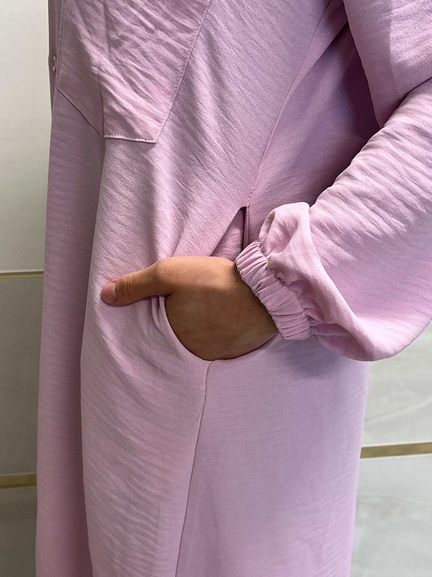2-Piece Button-Down Dress with Pockets