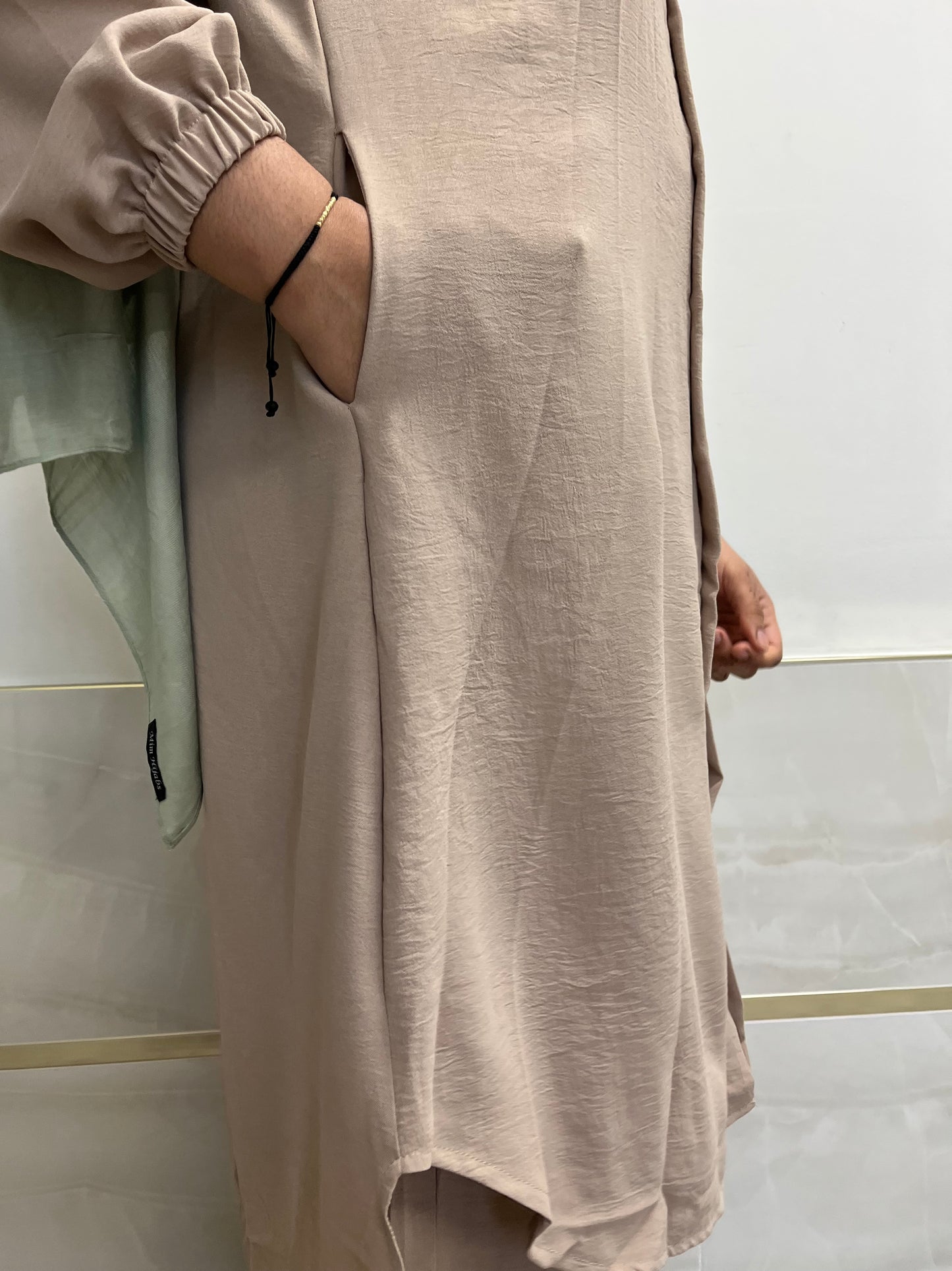 2-Piece Button-Down Dress with Pockets