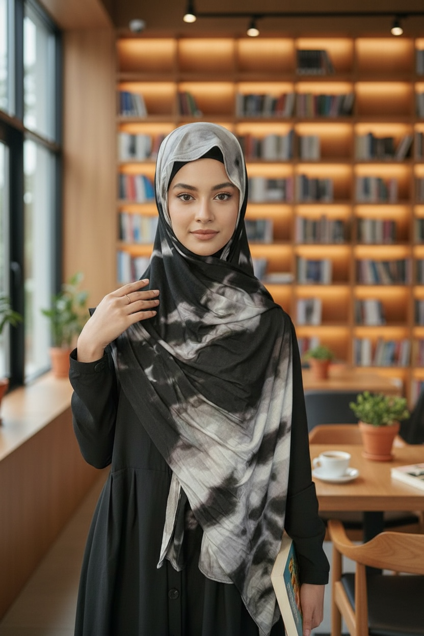 Print jersey Hijab