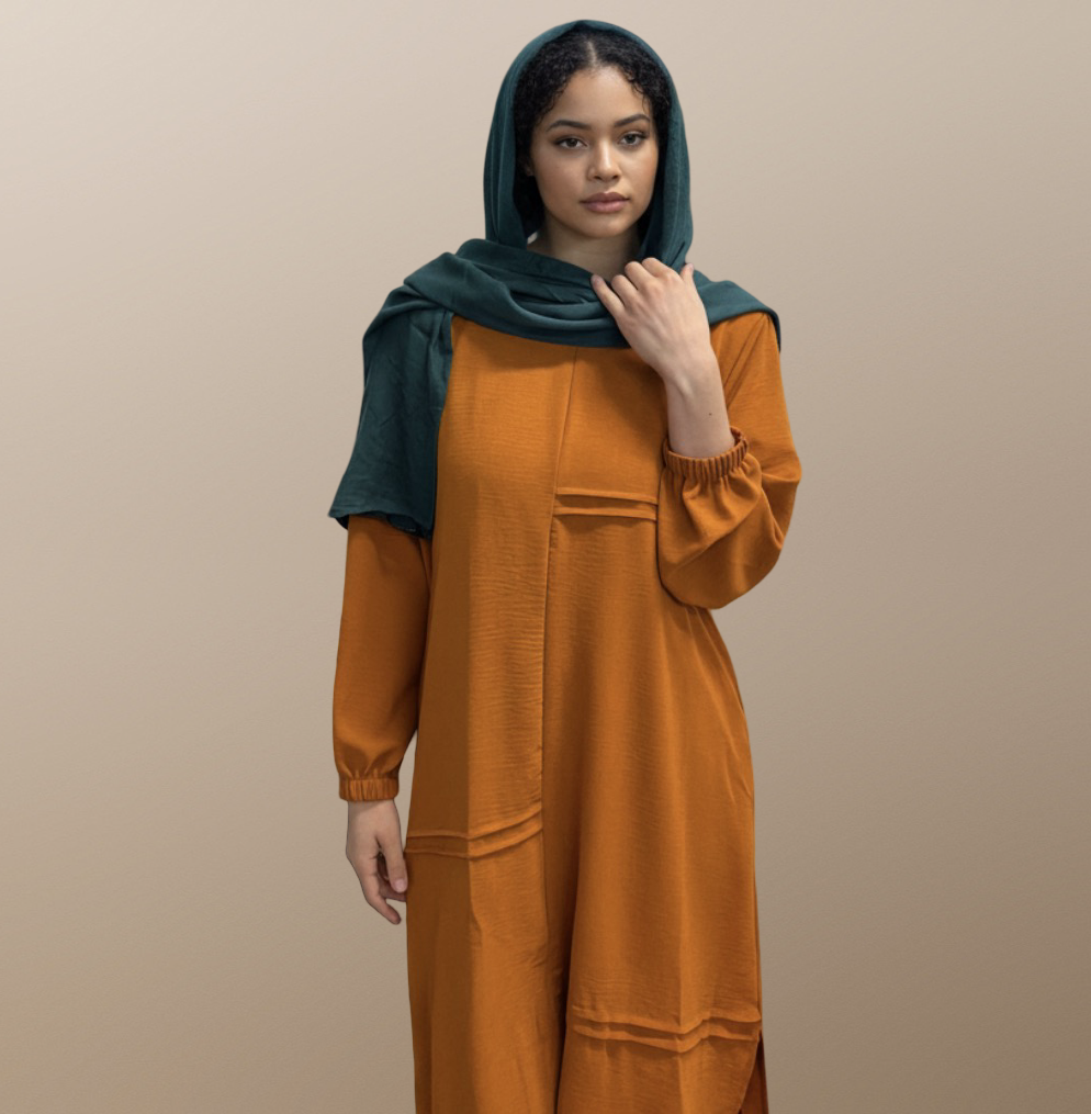 Plus size Colorful 2-Piece Dress with Pockets