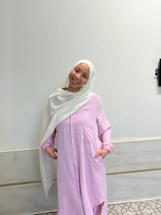2-Piece Button-Down Dress with Pockets