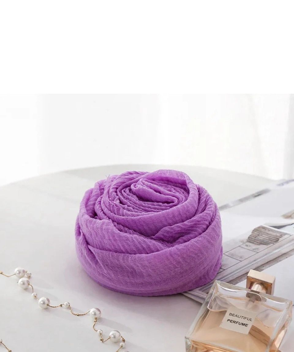 Crinkle Cotton Voile Plain Hijab