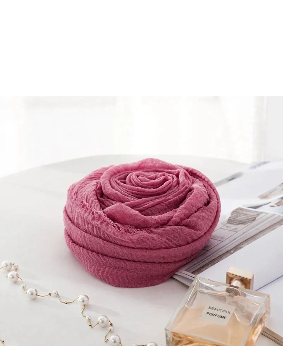 Crinkle Cotton Voile Plain Hijab