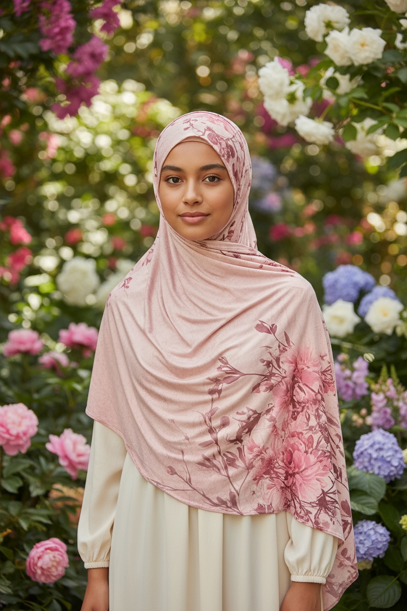 Print jersey Hijab