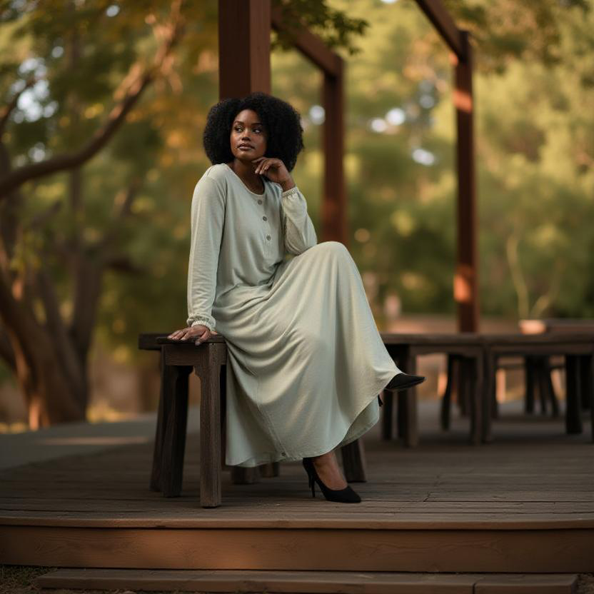 Plus size 2-Piece Button Up Dress with Pockets (Style 2)