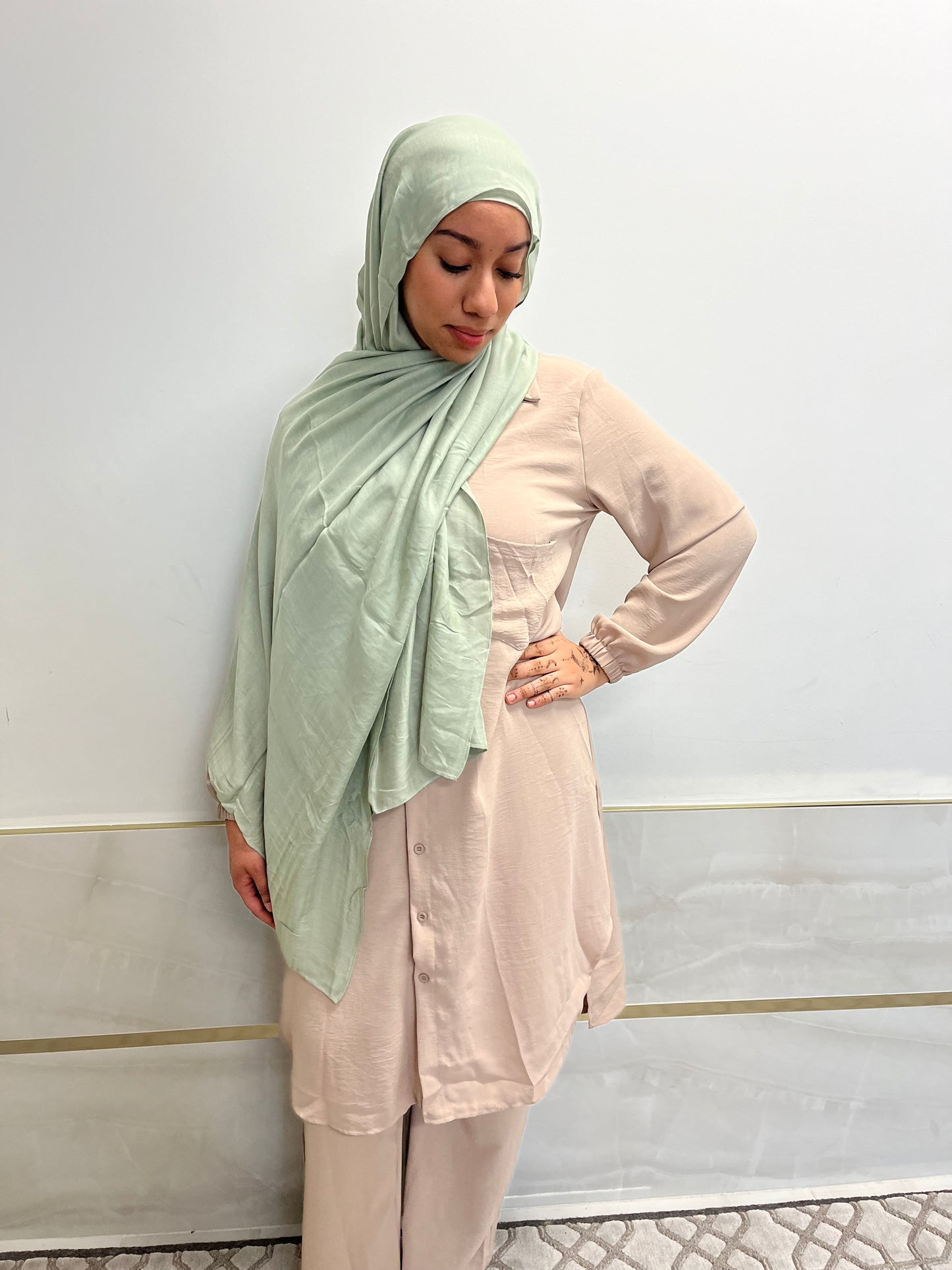 2-Piece Button-Down Dress with Pockets