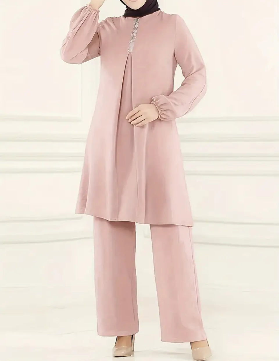 Short Modest Dress Set