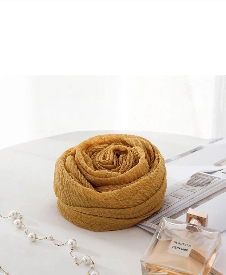 Crinkle Cotton Voile Plain Hijab