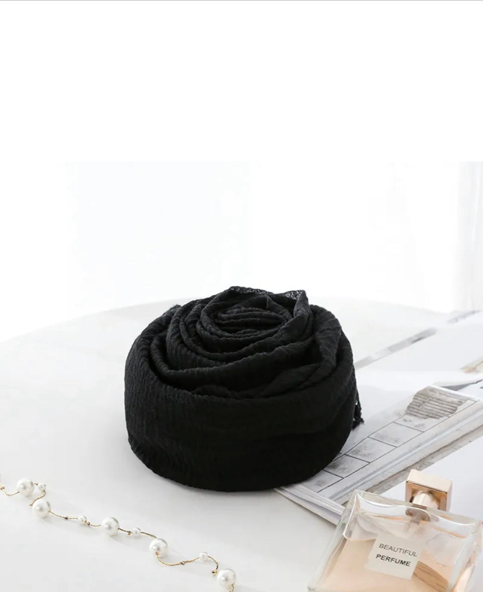 Crinkle Cotton Voile Plain Hijab