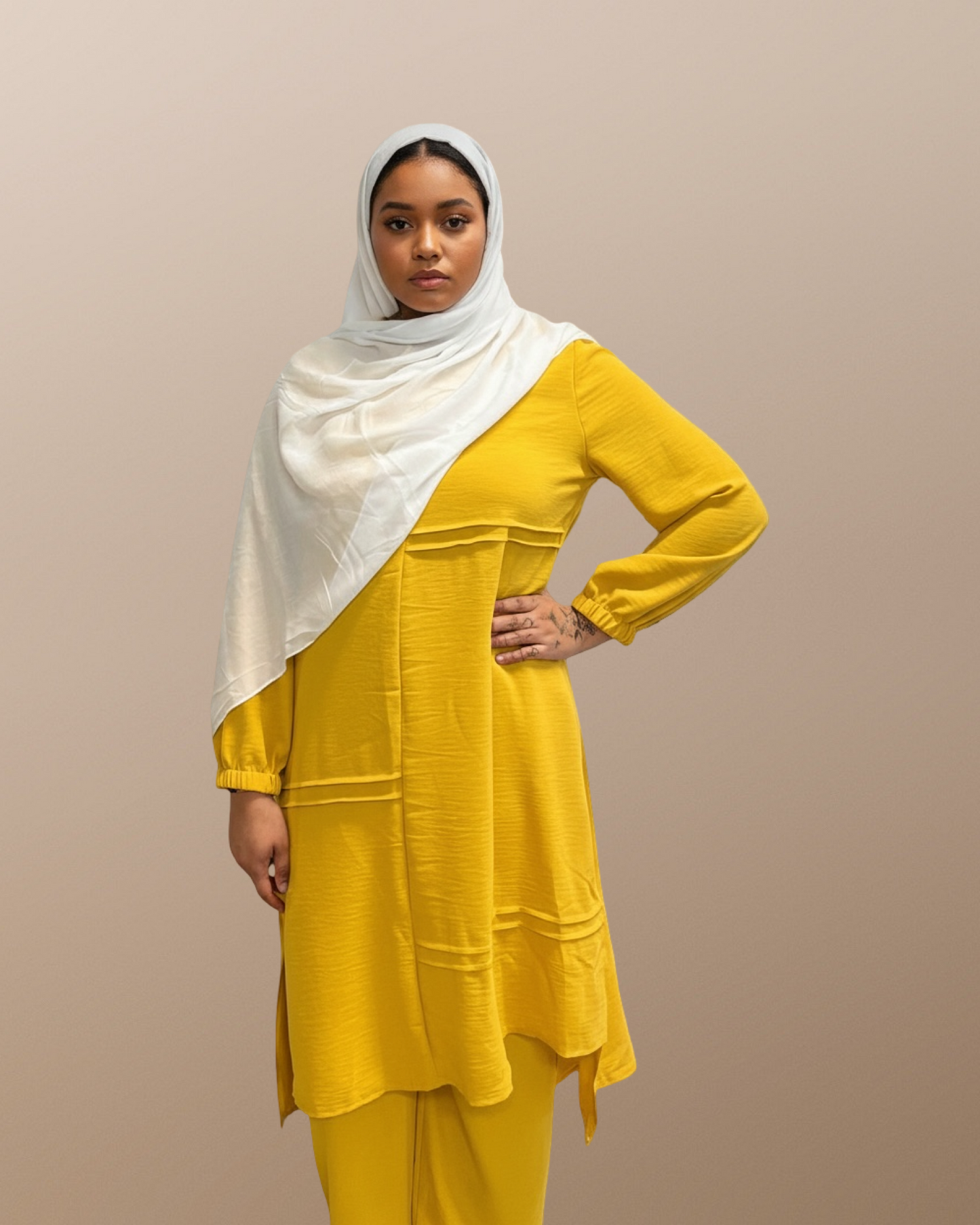 Plus size Colorful 2-Piece Dress with Pockets