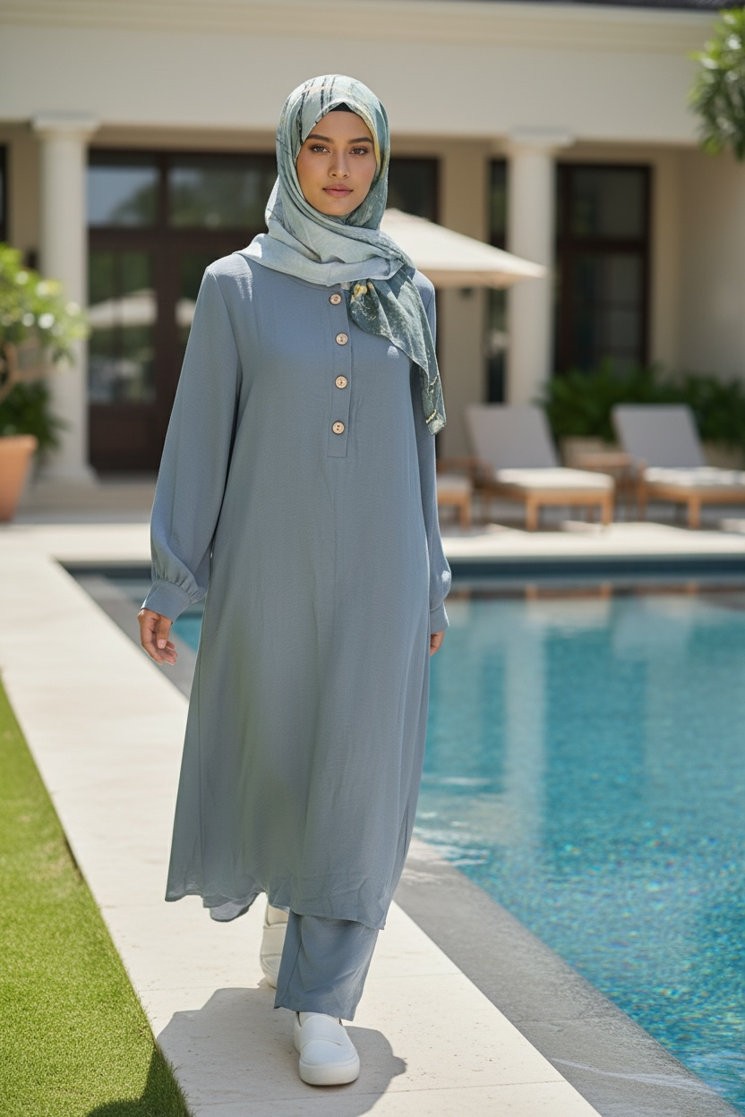 2-piece long suit with pockets(1)