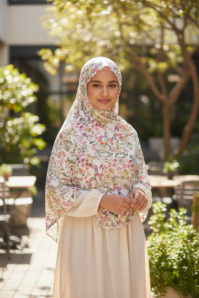 Print jersey Hijab