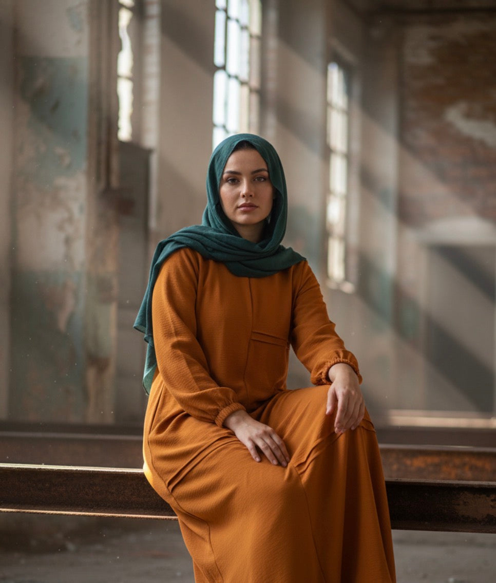 Plus size Colorful 2-Piece Dress with Pockets