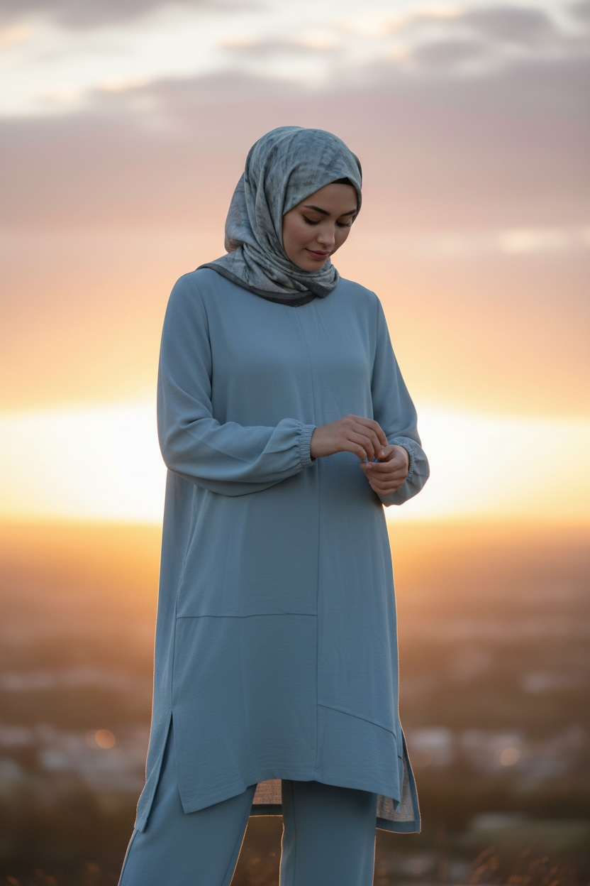 Longline Two-Piece Suit with Pockets