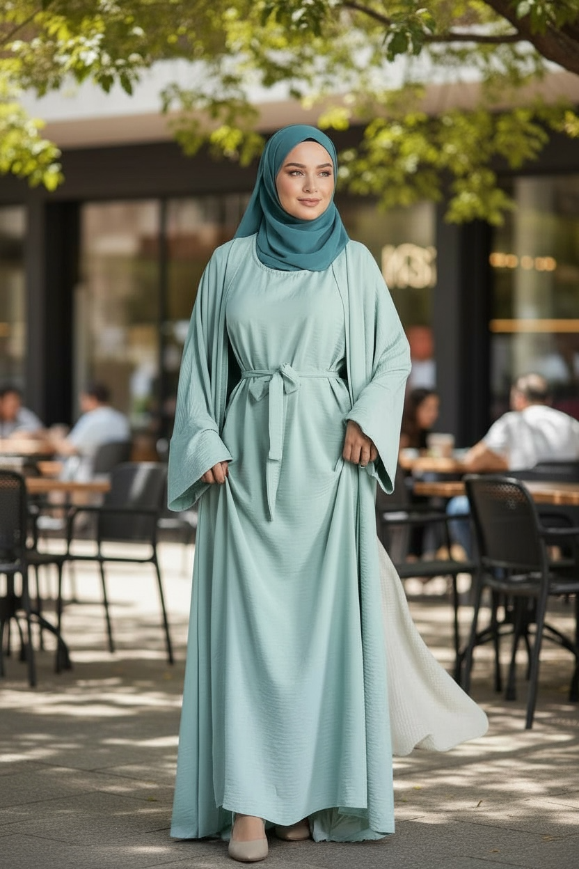 2-Piece Abaya with Pockets