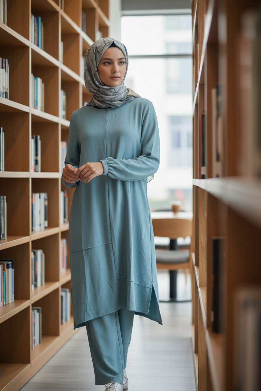 Longline Two-Piece Suit with Pockets