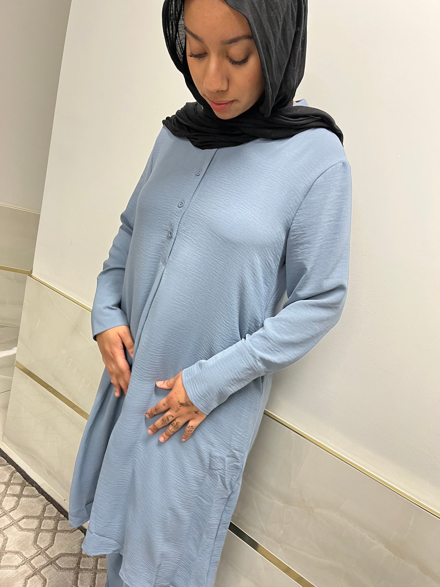 2-Piece Button Up Dress with Pockets (Style 1)