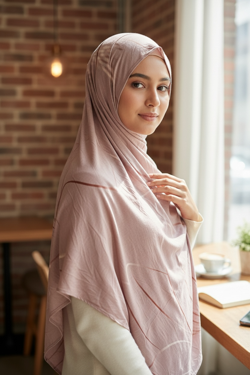 Print jersey Hijab