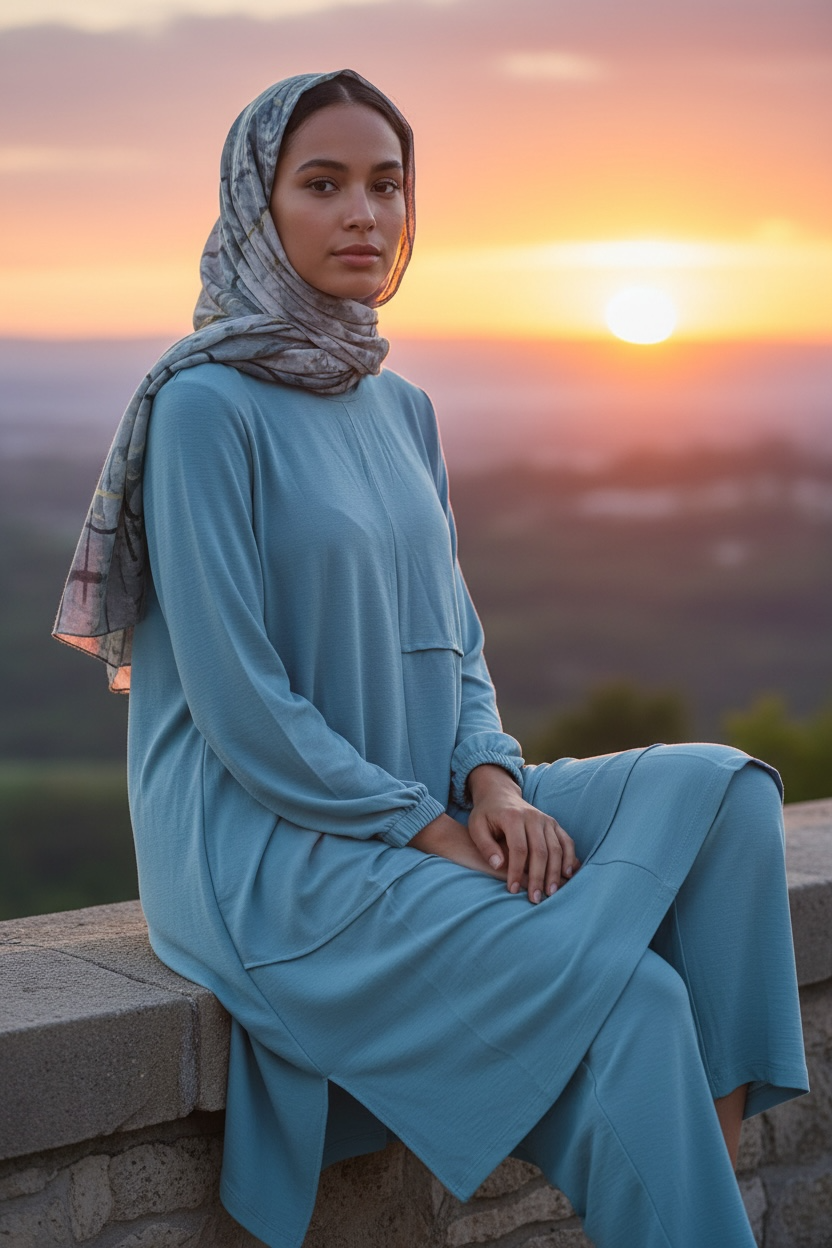 Longline Two-Piece Suit with Pockets