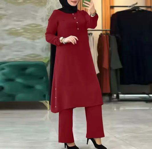 2-Piece Button Up Dress with Pockets (Style 2)
