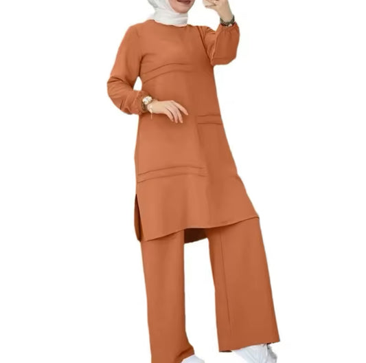 Colorful 2-Piece Dress with Pockets