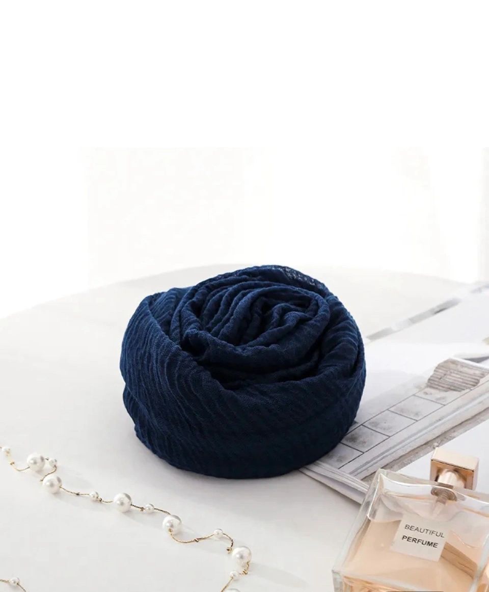 Crinkle Cotton Voile Plain Hijab